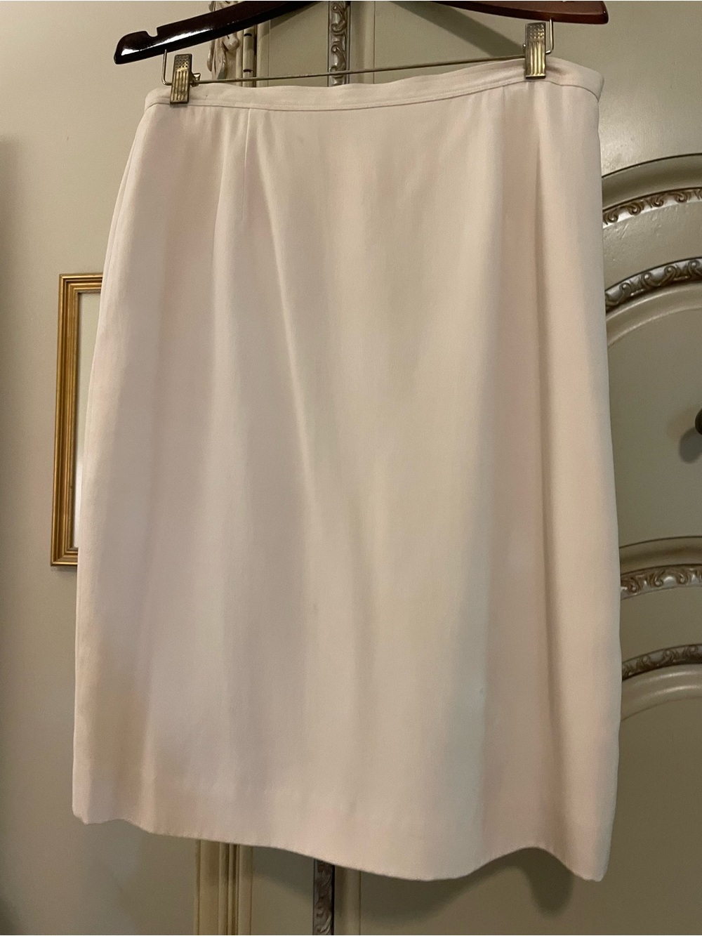 Dana Buchman 100% silk lightweight lined ivory Pencil Skirt 14